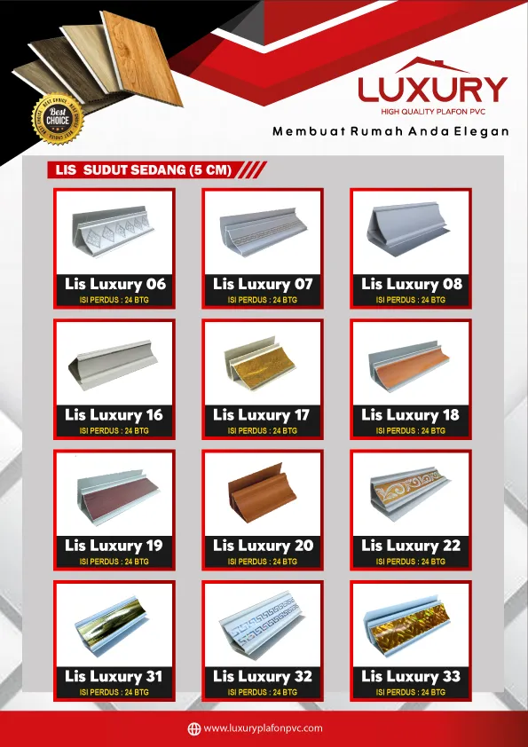 Lis Sudut Sedang 5cm - Tipe A (Multicode)